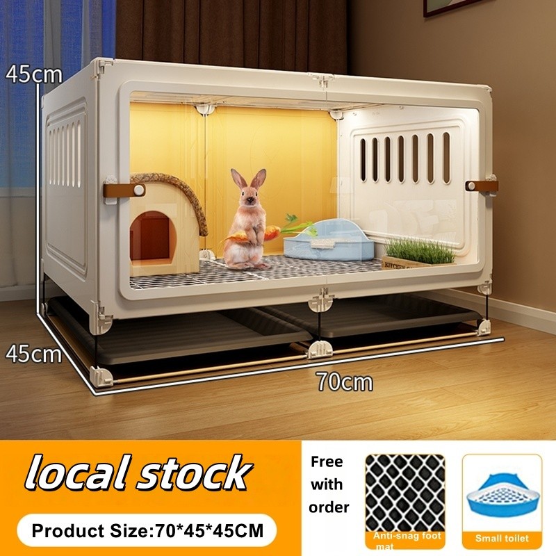 [LOCAL STOCKS] Rabbit Cage Pet Cage With Toilet Large Space with Tray ...