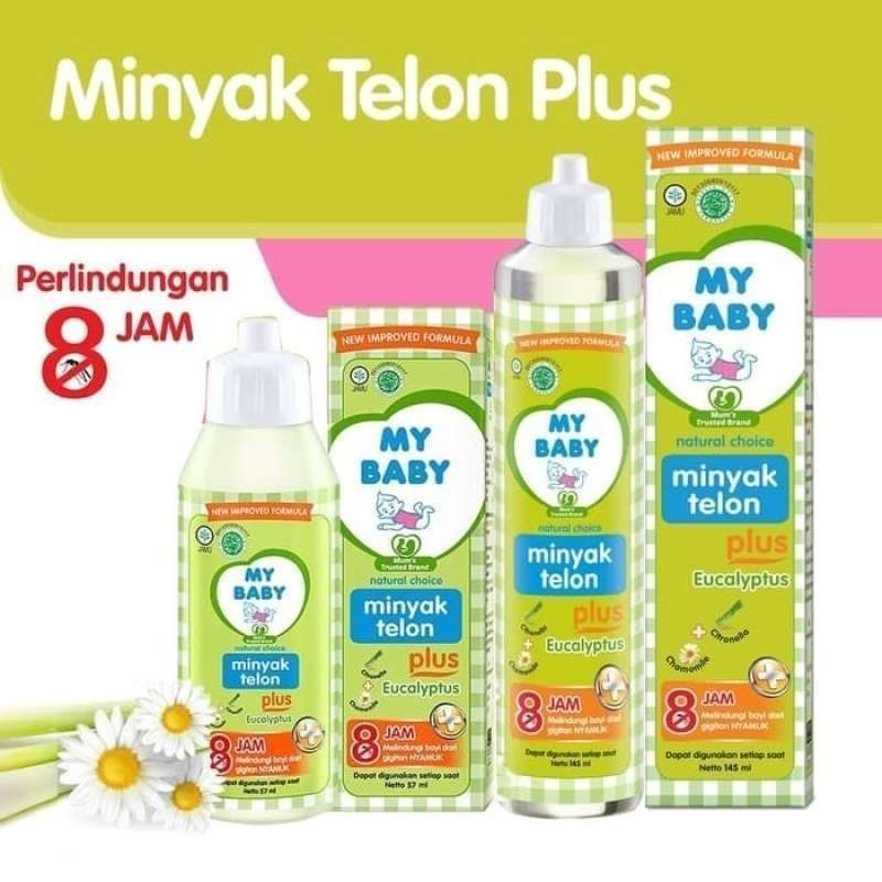 MY BABY Minyak Telon Plus Eucalyptus - Anti Nyamuk 8 Jam / Merah Jingga Official - Gambar 2