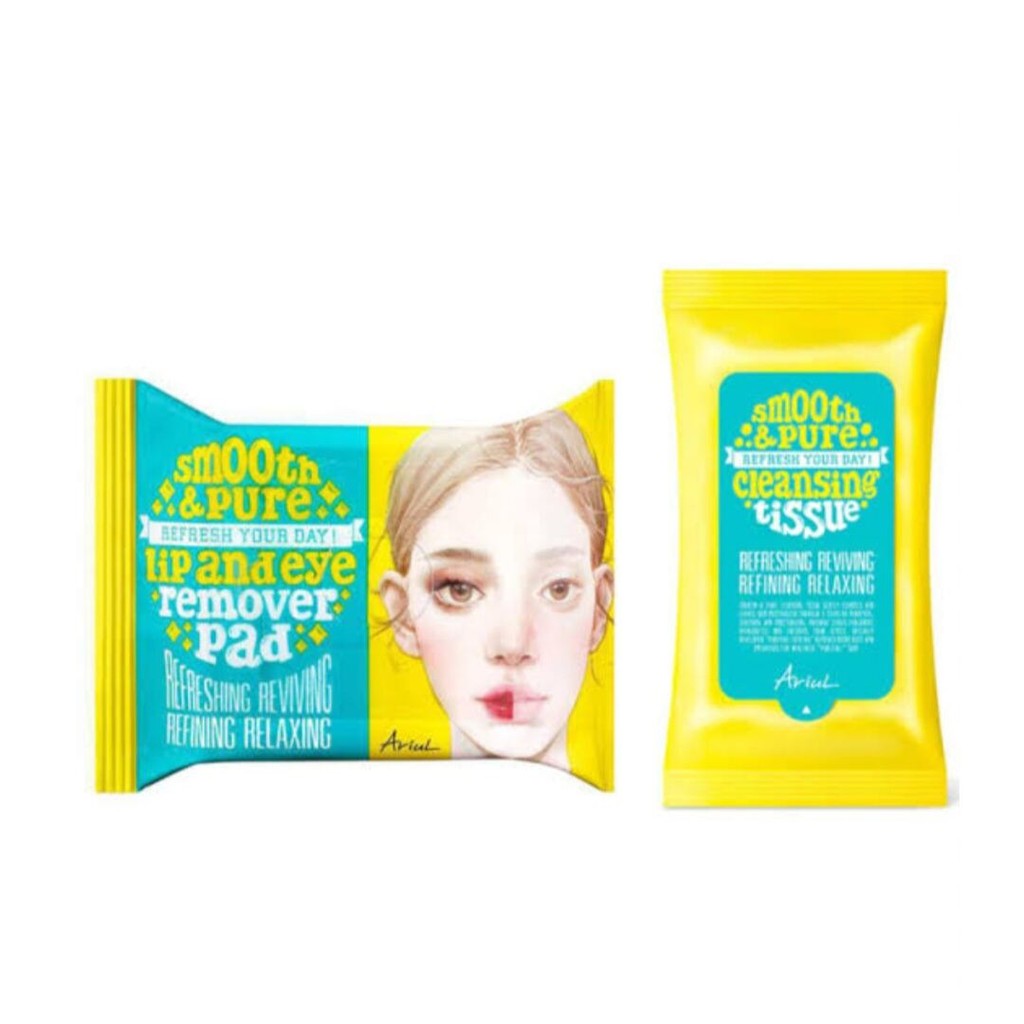 Ariul Lip & Eye Remover Pads / Merah Jingga Official - Gambar 4