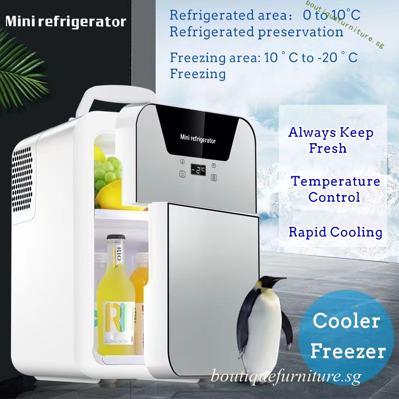 Mini Portable Home Double Door Small Fridge Compressor Cooler Freezer ...