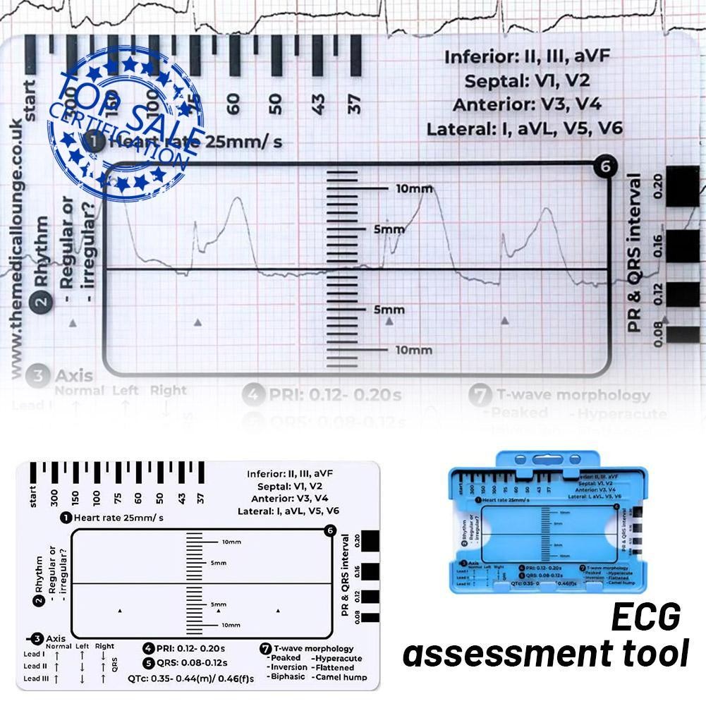 Ecg 7 Step Ruler Measuring Tool Electrocardiogram Drafting ...