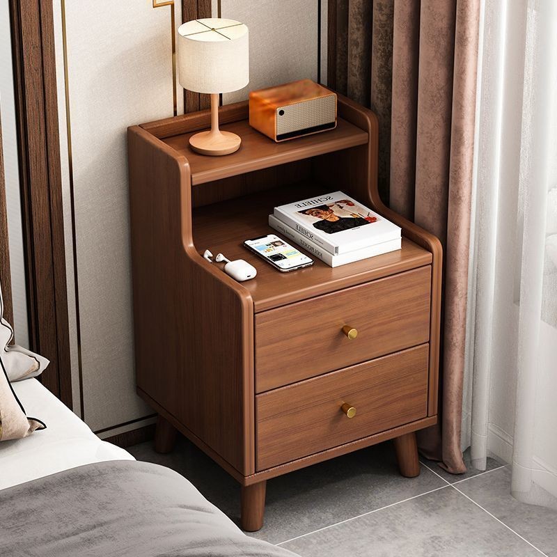 [48H Shipping] Solid Wood Bedside Table Small Storage Home Bedroom ...