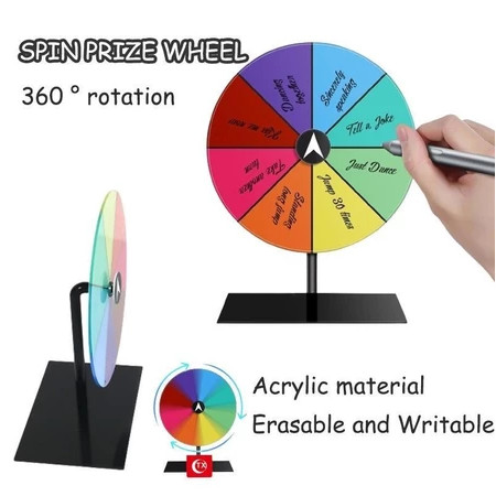 Spin Prize Wheel 8 Slots Heavy Duty Editable Spin Wheel Color Roulette ...