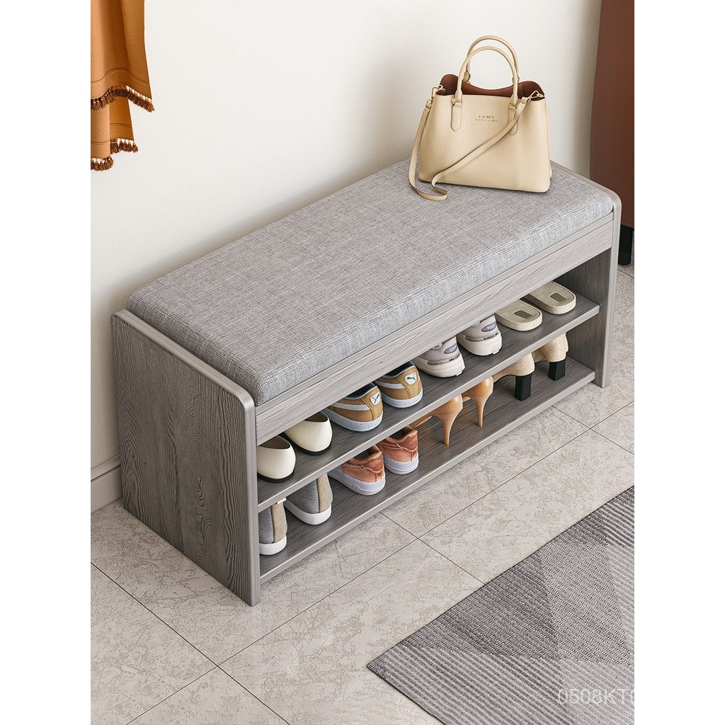 Soft Cushion Entryway Shoe Bench with Seat, Home Shoe Cabinet Bench ...