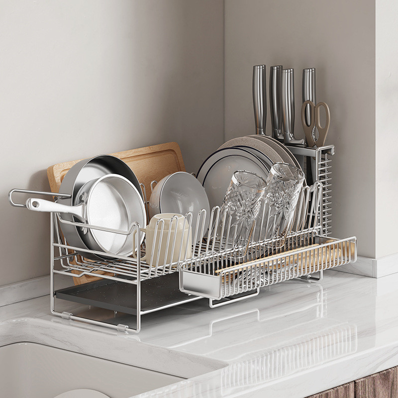 [in stock] 304Stainless Steel Draining Rack Kitchen Dish Rack ...