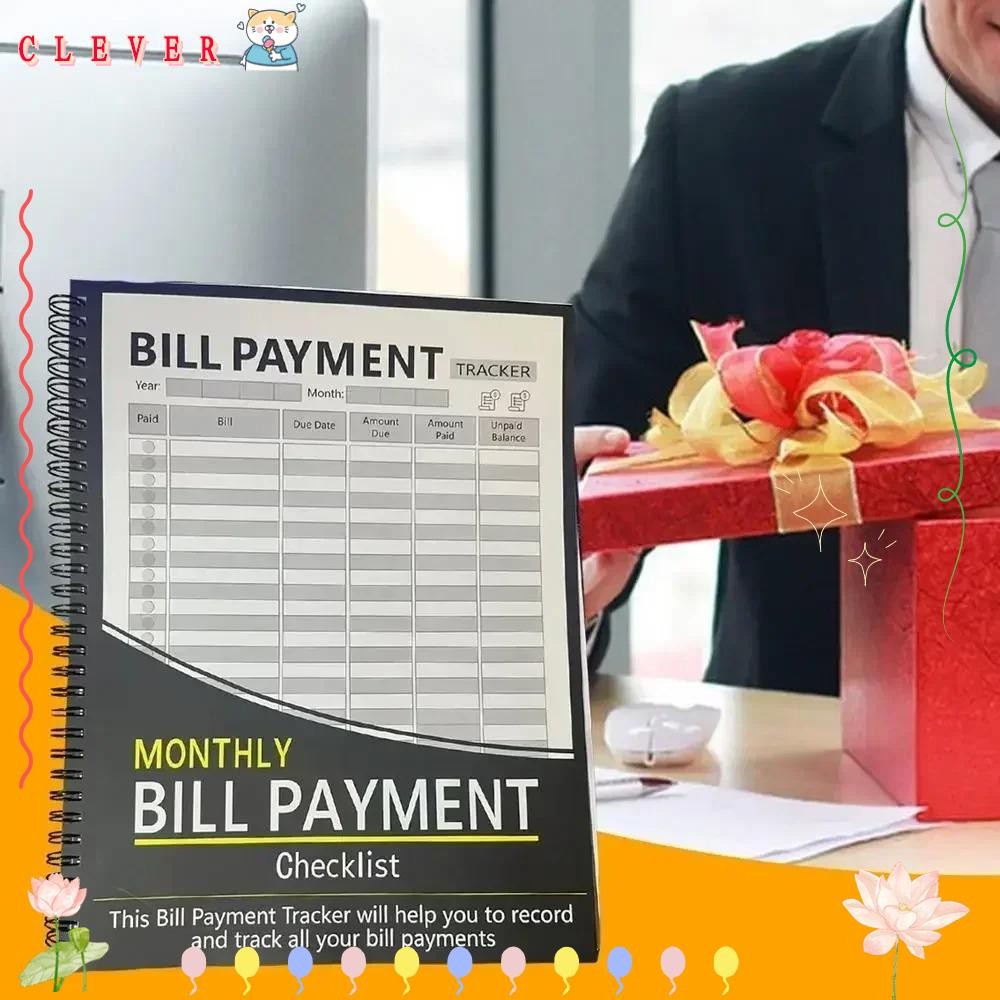 CLEVER Bill Tracker Notebook, Print Large Bill Payment Tracker ...