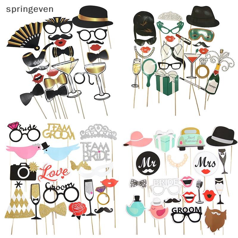 [springeven] Wedding Decor Photo Booth Props DIY Mustache Lips Glasses