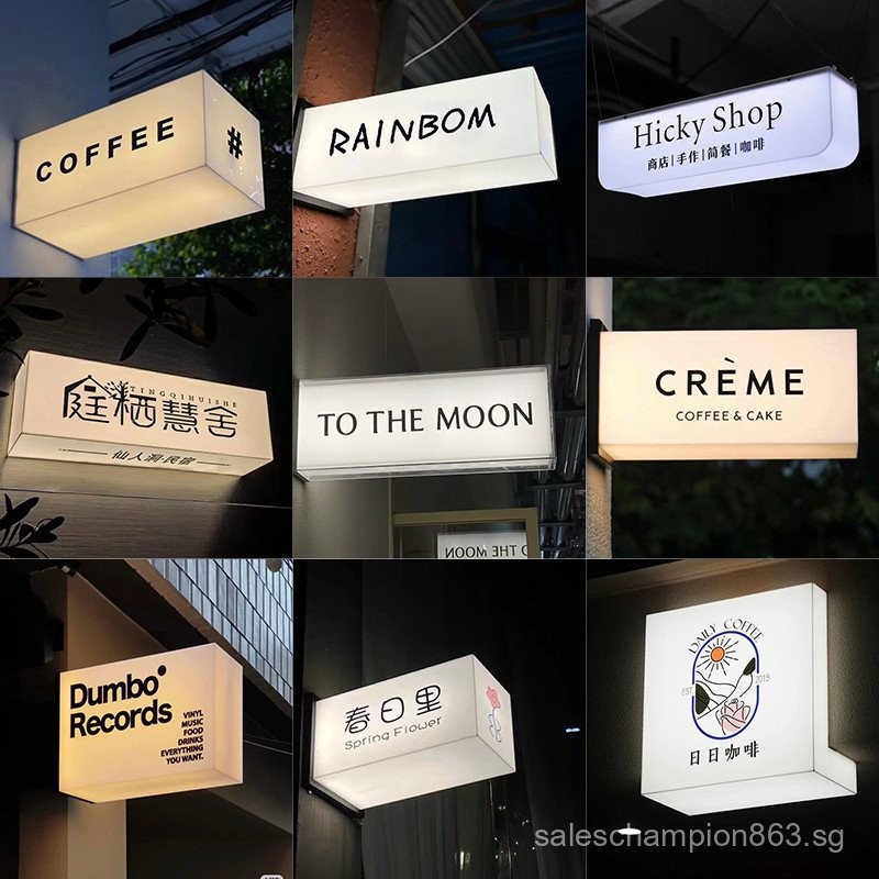 Acrylic Light Box Advertising Sign Custom Round Creative Wall-Mounted ...