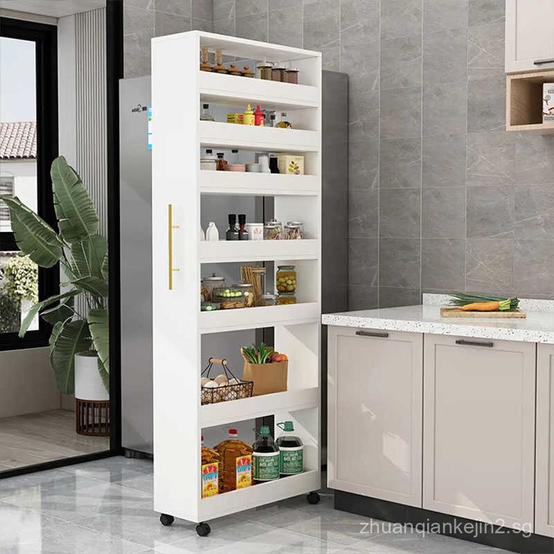 Kitchen Refrigerator Gap Storage Rack Narrow Cabinet Organizer Side ...