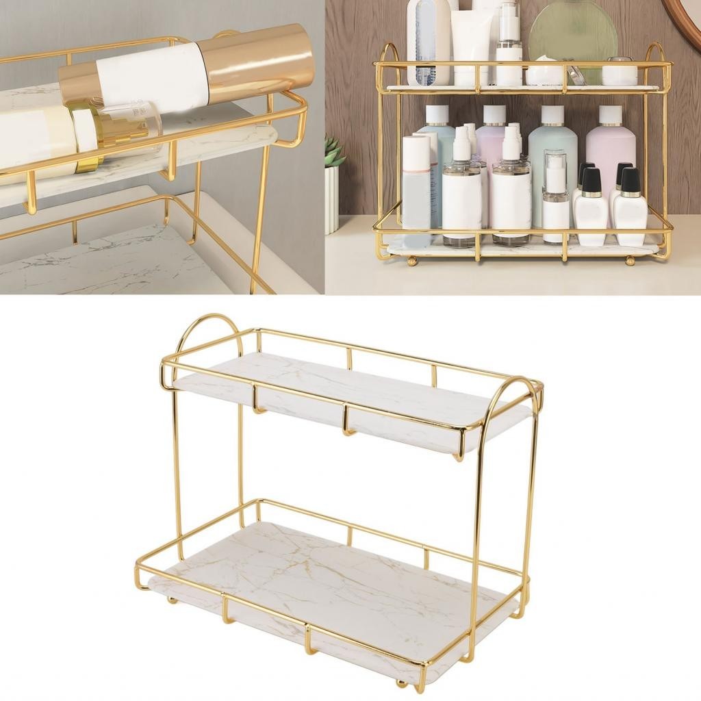 Bamboe Badkamer Hoekrek - 3-Lagen Organizer