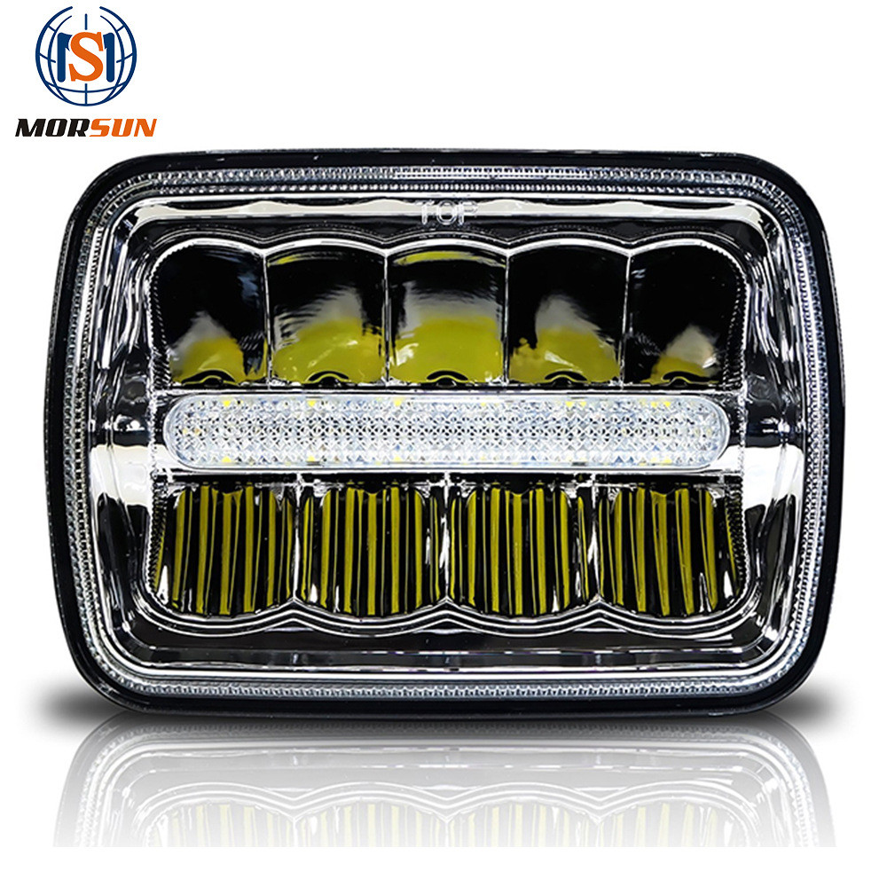 Wrangler 5X7 Headlights Square LED Lights For Trucks Long And Near Beam ...