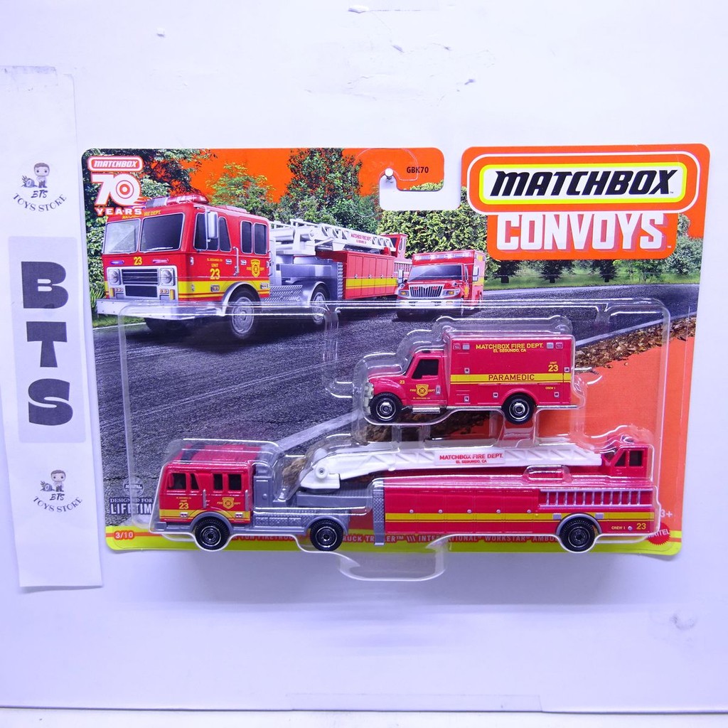 Matchbox Convoys MBX Mega Ton Firetruck & MBX Truck Trailer ...