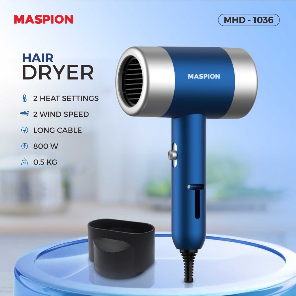 Maspion Hair Dryer Pengering Rambut Kecepatan Tinggi MHD-1036 - Gambar 2