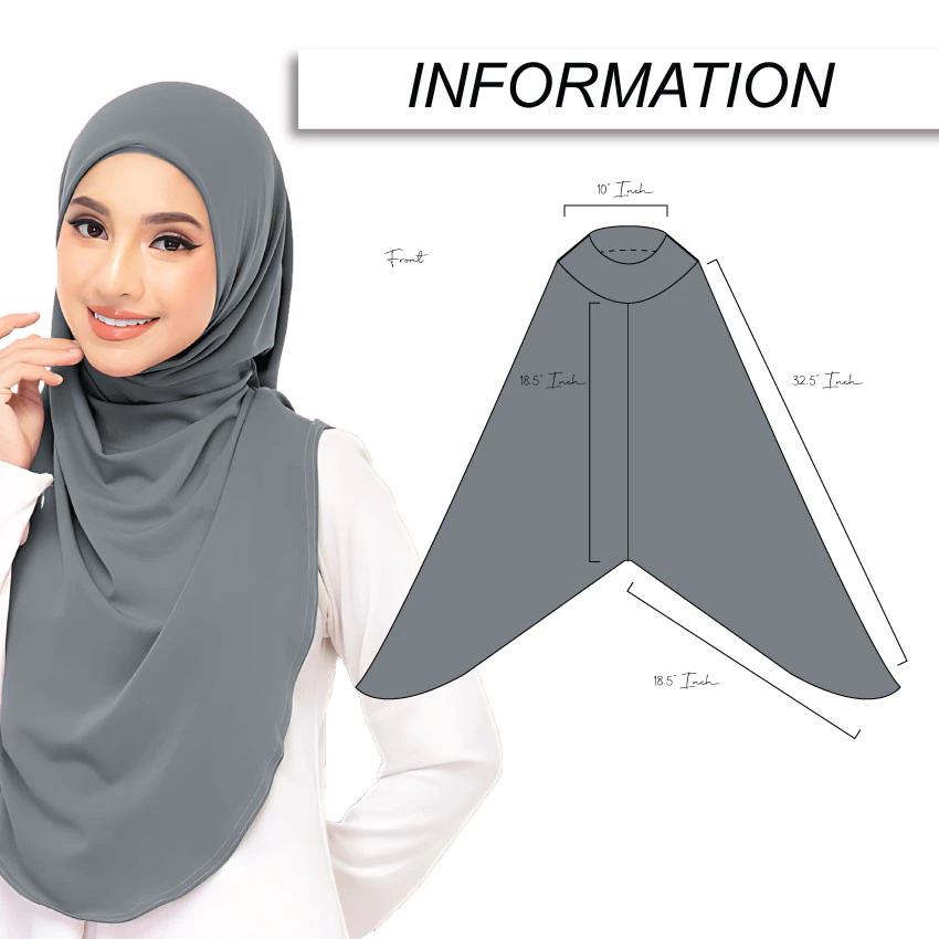Hijab Bergo Twist Malay