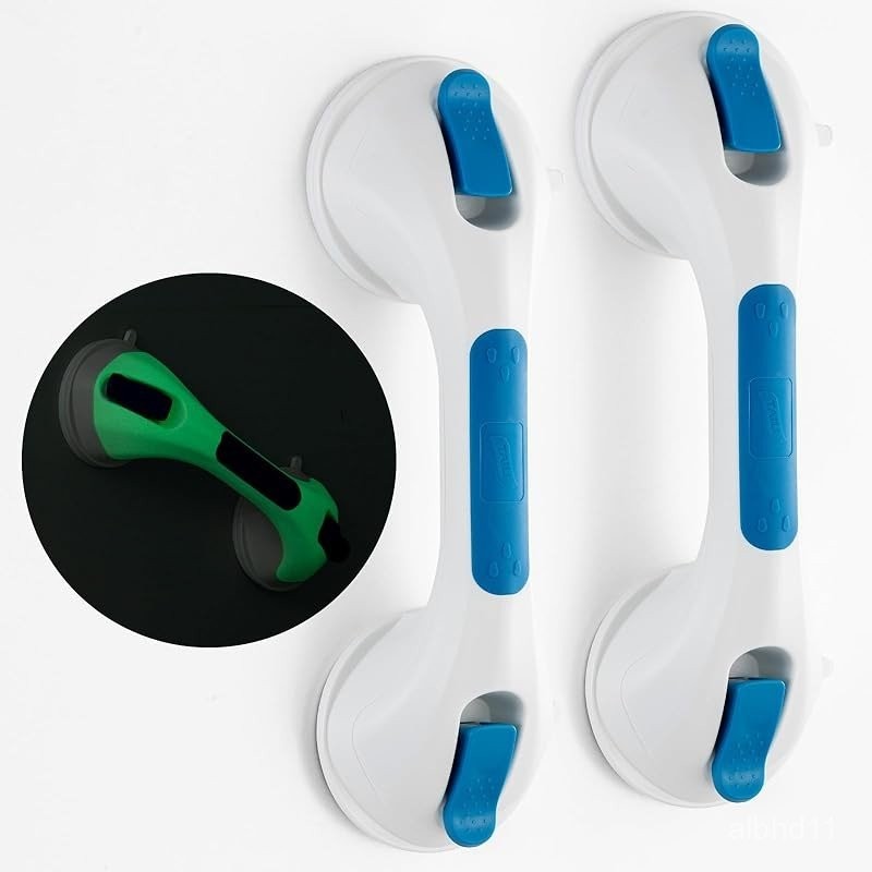 Suction Grab Bars For Shower & Bathtub – No-Drill Anti-Slip Safety Handle For Seniors, Heavy Duty Waterproof Design