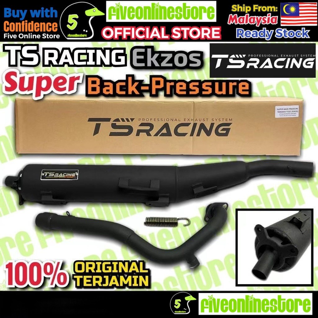 TS RACING Super Back Pressure 28mm 32mm 35mm Exhaust Pipe Y15ZR Cutting ...