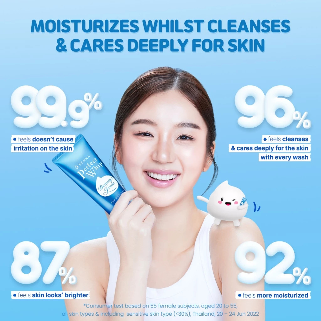 Senka Facial Foam Perfect Whip A Beauty 50gr / Merah Jingga Official - Gambar 3