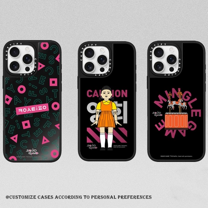 CaseTi Squid Game Black Phone Case For iPhone 16 16Pro 11 12