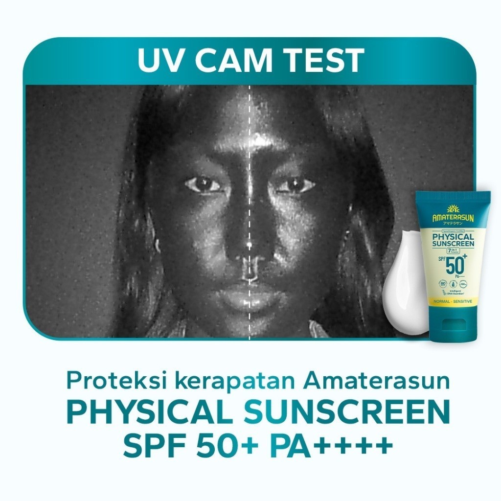 Amaterasun Physical Sunscreen SPF 50+ PA++++ - 30gr / Merah Jingga Official - Gambar 4