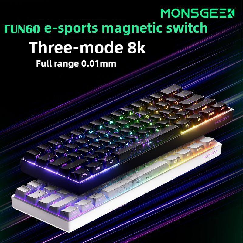 FUN60 Pro / Max Game Magnetic Switch Keyboard Rapid Trigger 8K Polling ...