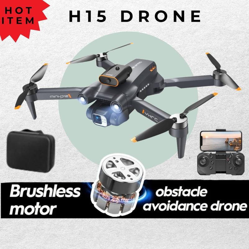 H15 Drone Brushless Motor With 4 Way Obstacle Avoidance Sensor HD Dual ...