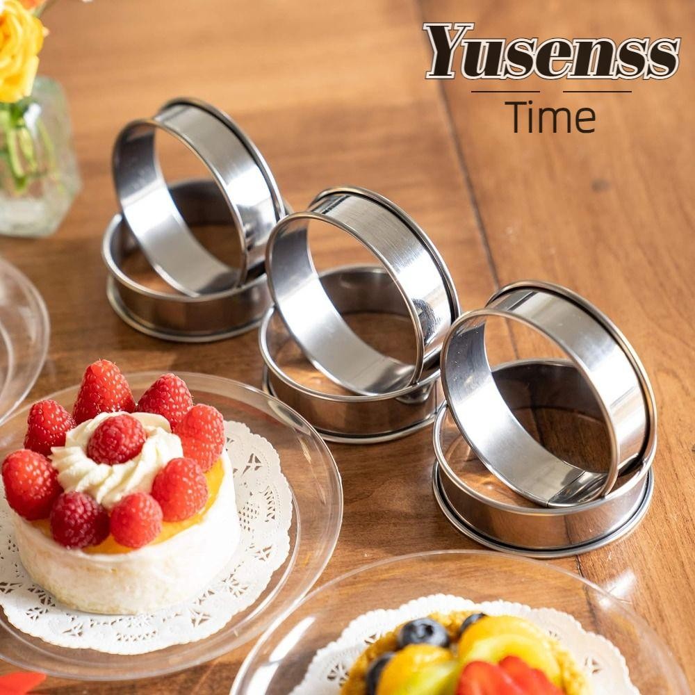 YUSENSS 6 pcs Multipurpose Stainless Steel Ring Set, Non-stick Silvery ...
