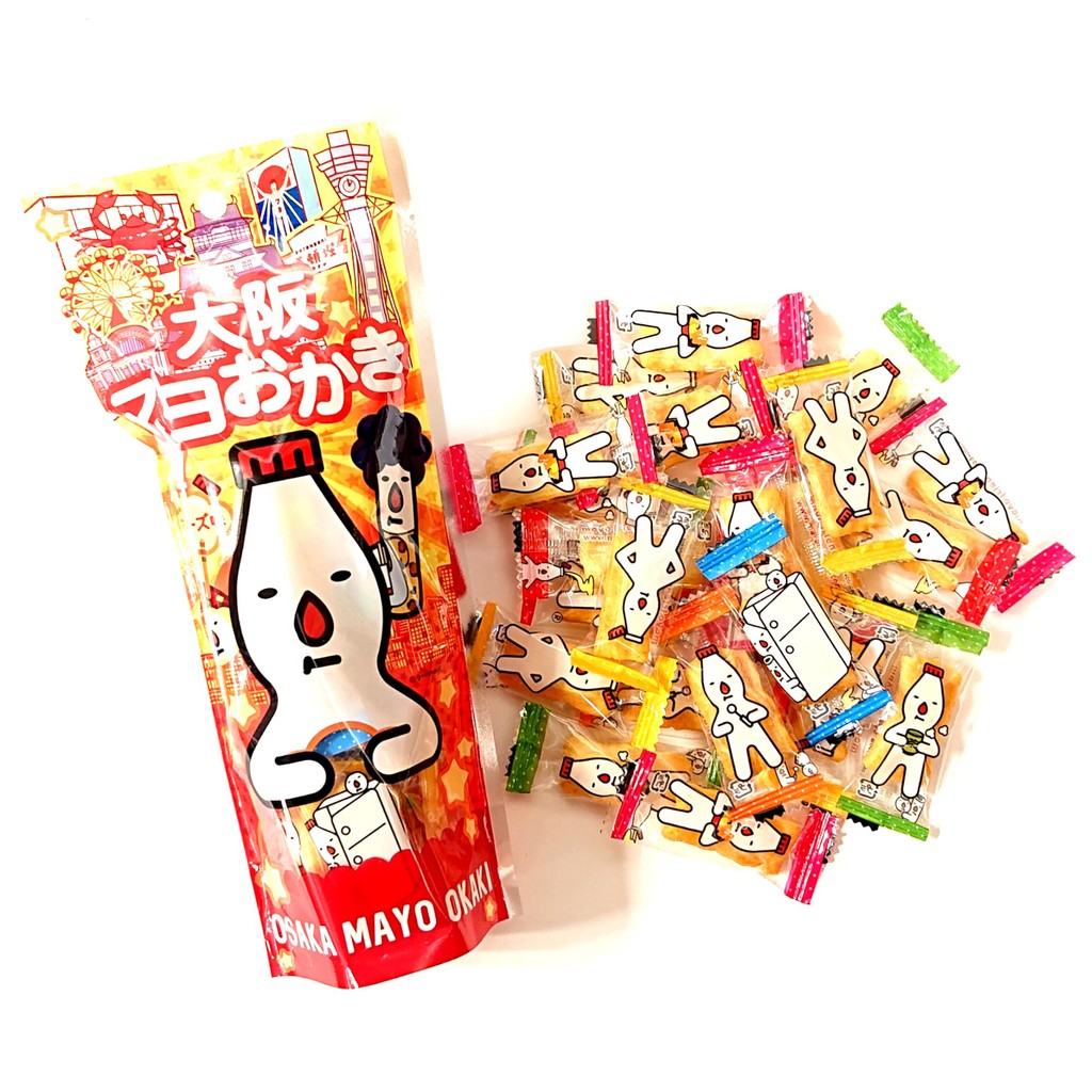 Osaka Mayo Rice Crackers Mayonnaise Flavor Individually Wrapped (1 bag ...