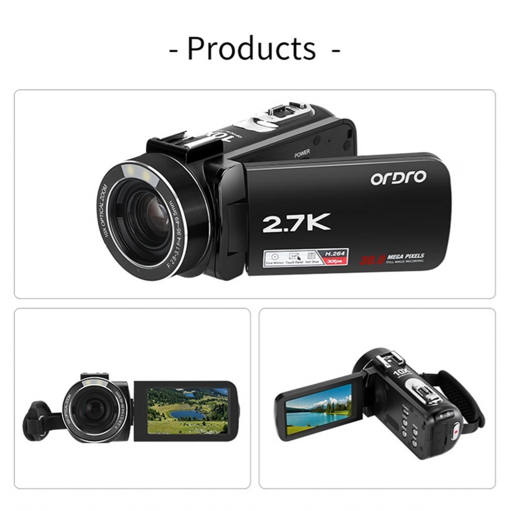 2.7K 24MP Digital Camera 10X Optical Zoom Video Camcorder with