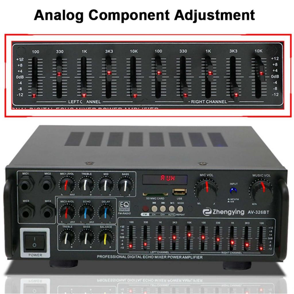 Car Home Theater Stereo Power Amplifier 2-Channel BT Receiver Audio 12V ...