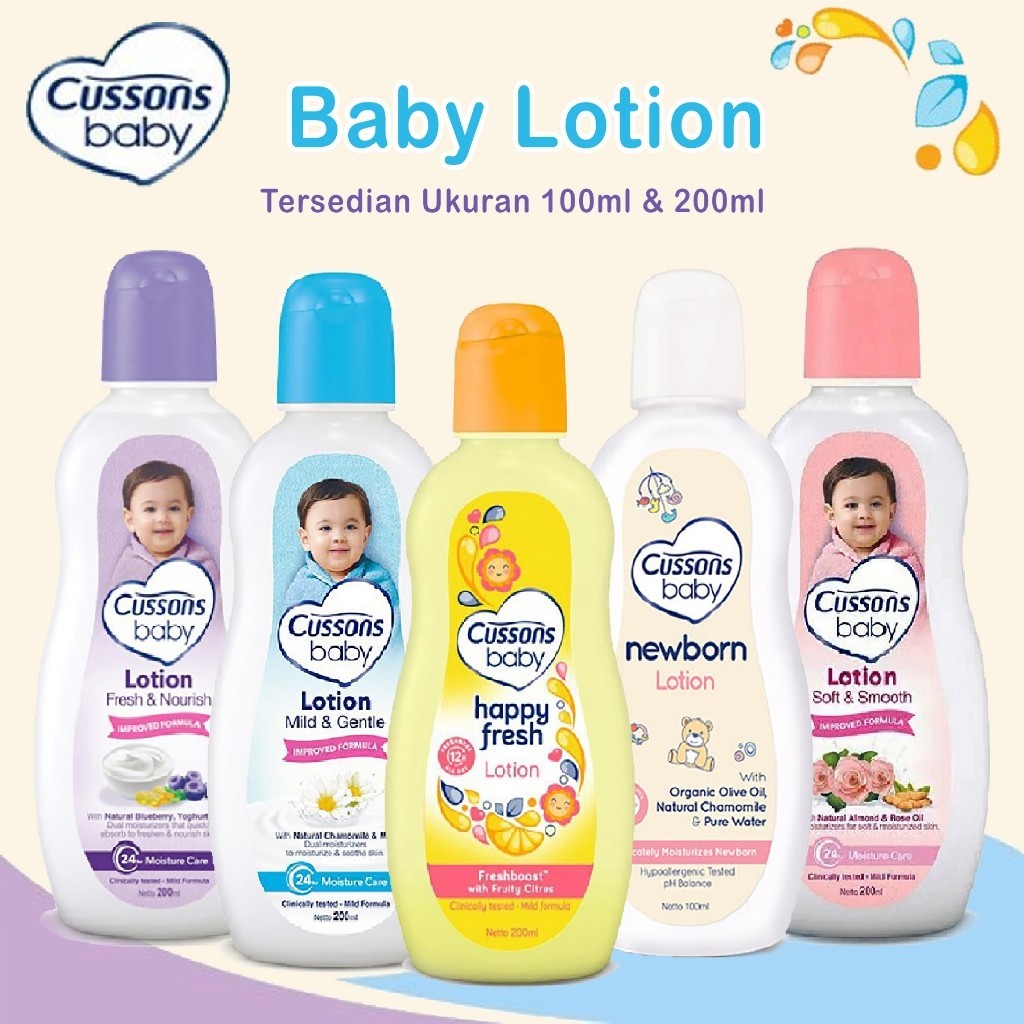 Cussons Baby Lotion 100ml - 200ml - Losion Bayi / Merah jingga Official - Gambar 2