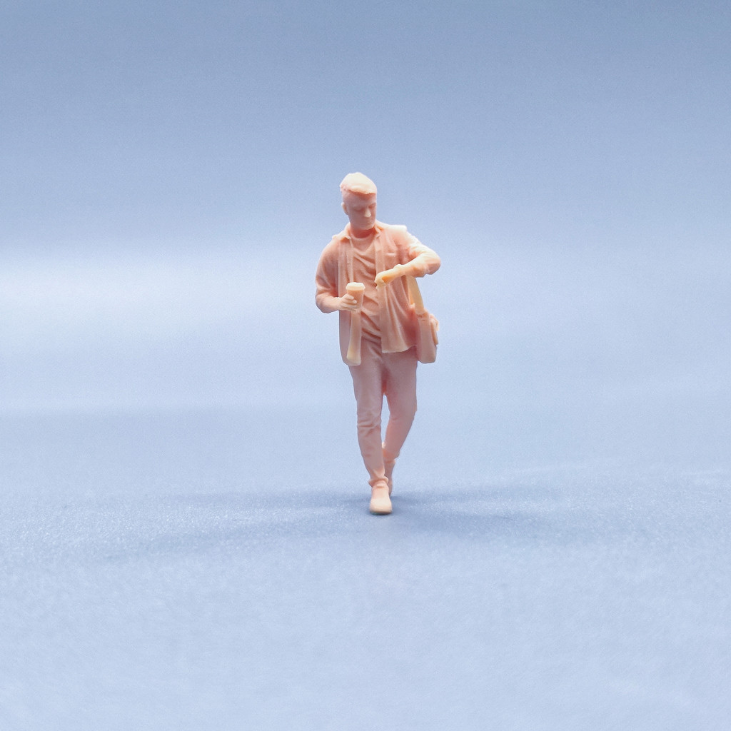 [Uh Hum Model] 1: 64 Doll 1: 43 Miniature White Model Walking Posture ...