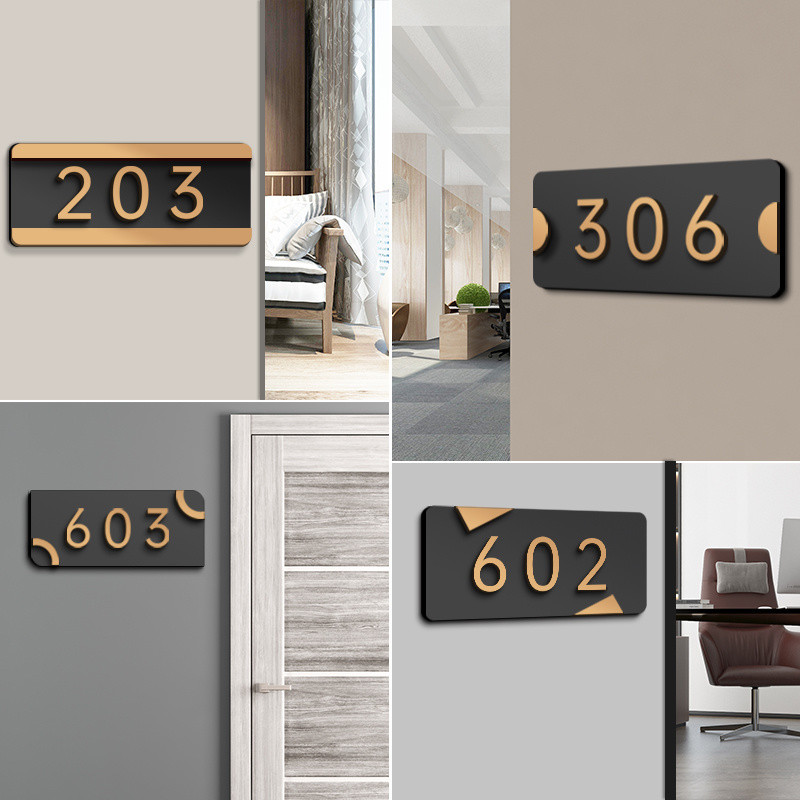 3D Number Plate Acrylic Customised Unit Sign door sign door unit number ...