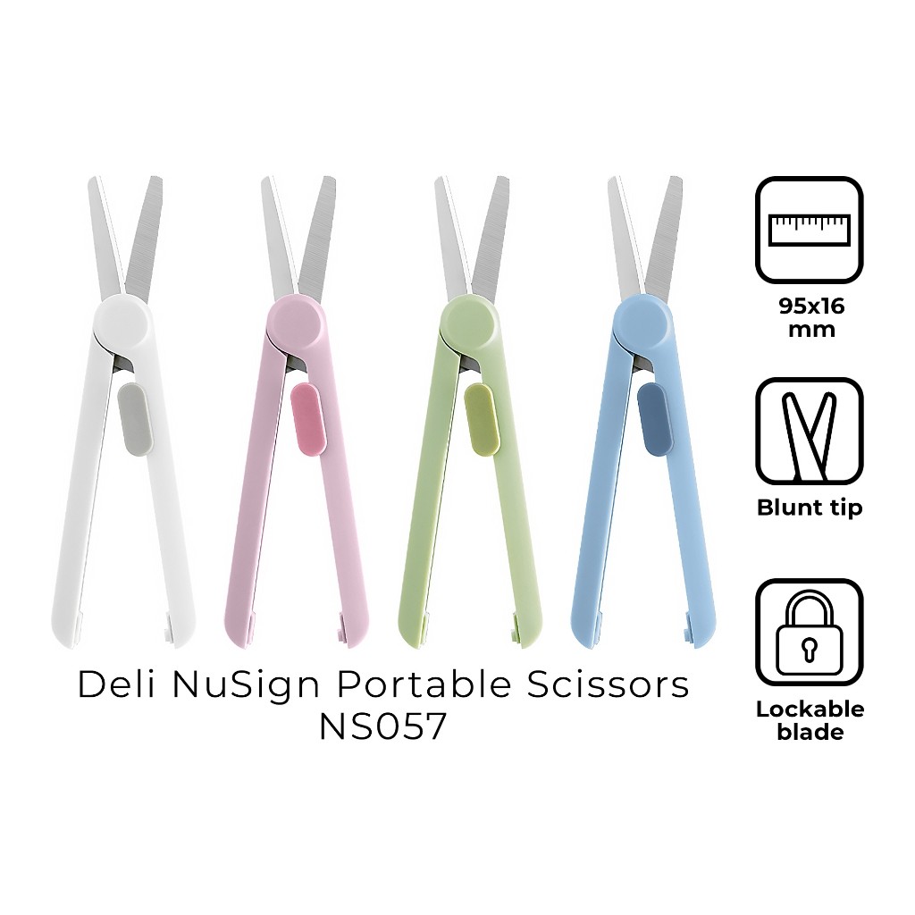 Deli NS057 NuSign Portable Scissors | Shopee Singapore