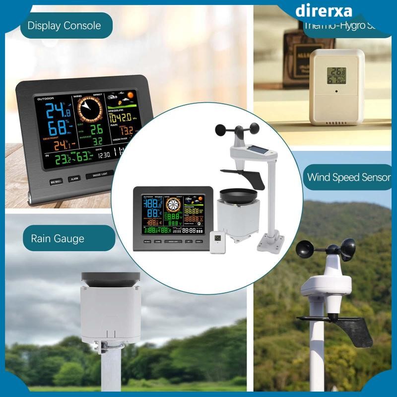 [Direrxa] Weather Station Outdoor Wind Speed and Direction Air Pressure ...