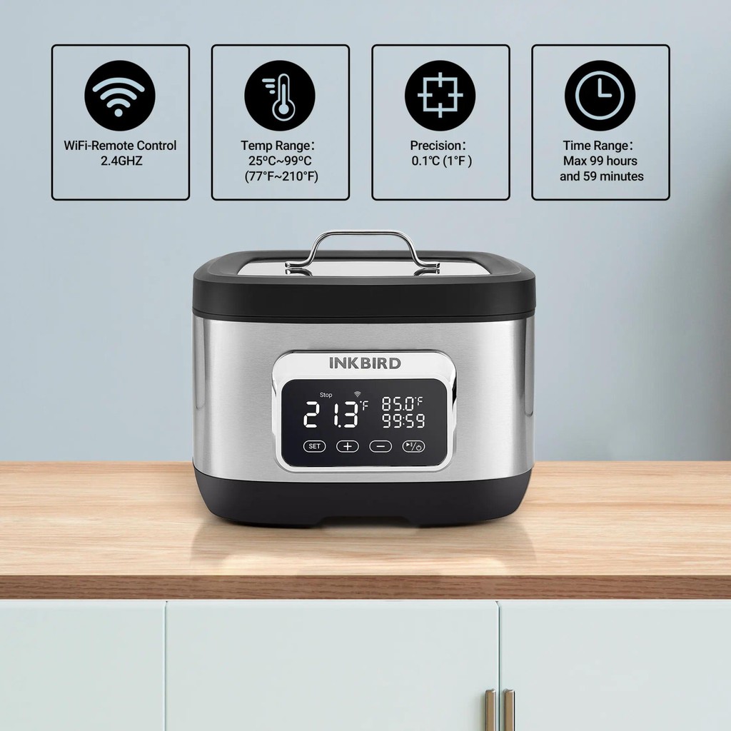 INKBIRD ISV-500W Wifi 8L Sous Vide Machine Slow Cooker Electric ...