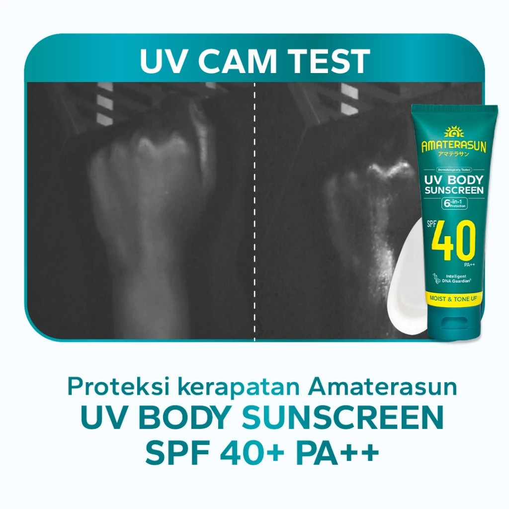 Amaterasun UV Body Sunscreen SPF 40 PA++ / Merah Jingga Official - Gambar 4
