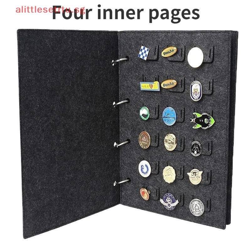 alittlesetrtu Felt Pin Brooch Display Storage Book Metal Badge Chest ...
