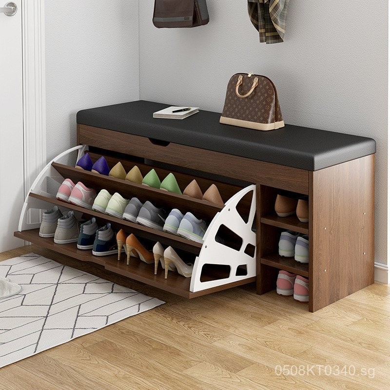 Entryway Shoe Bench with Soft Cushion, Sit-on Style, Popular Shoe ...