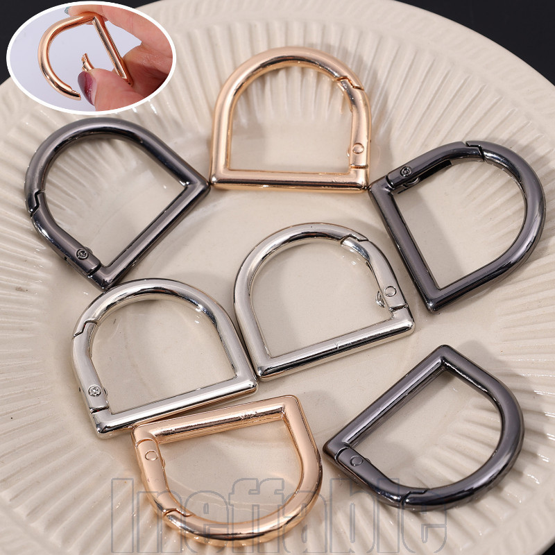5Pcs D Shape Metal Spring Buckle - Sport Bag Strap Buckle - Keychain ...