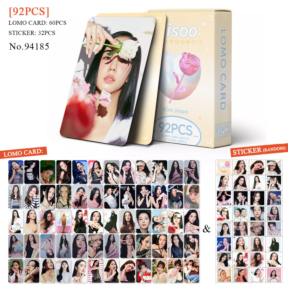 92-96pcs/box BP ROSE APT Lomo Cards Jennie Mantra World Tour