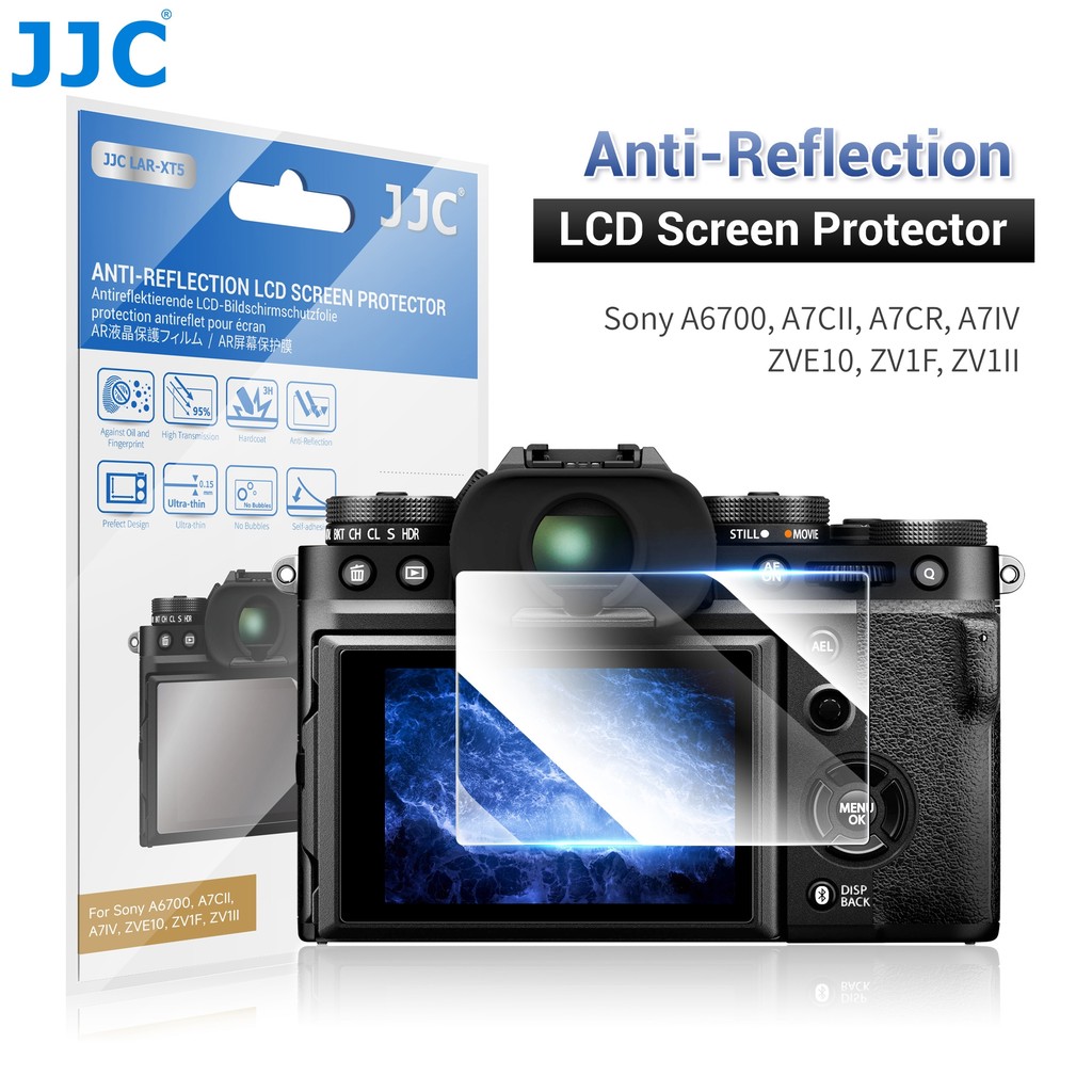 JJC Glass Screen Protector For Sony A7IV A7M4 A6700 ZV-E1 A7CR A7C II – 2-Pack