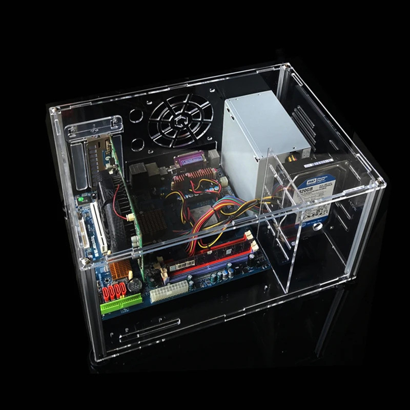 Gamer Chassis Transparent Acrylic Computer Case For ATX MATX Mainboard ...