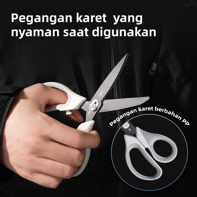 Deli Scissor / Gunting Pembuka Paket 2in1 Anti Karat Gunting Pembuka Paket TJ119 - Gambar 4