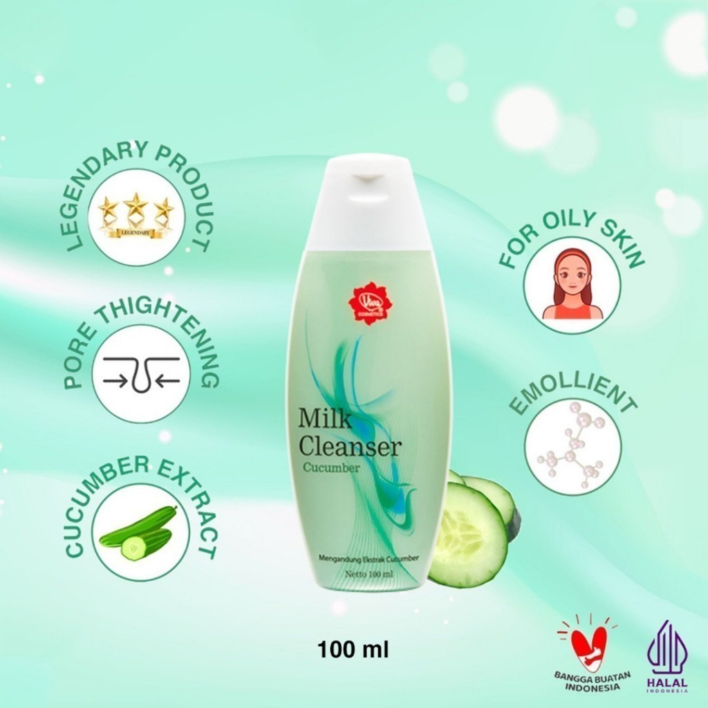 Viva Milk Cleanser Susu Pembersih /Face Tonic Penyegar Toner Air Mawar -200ml /Merah Jingga Official - Gambar 2