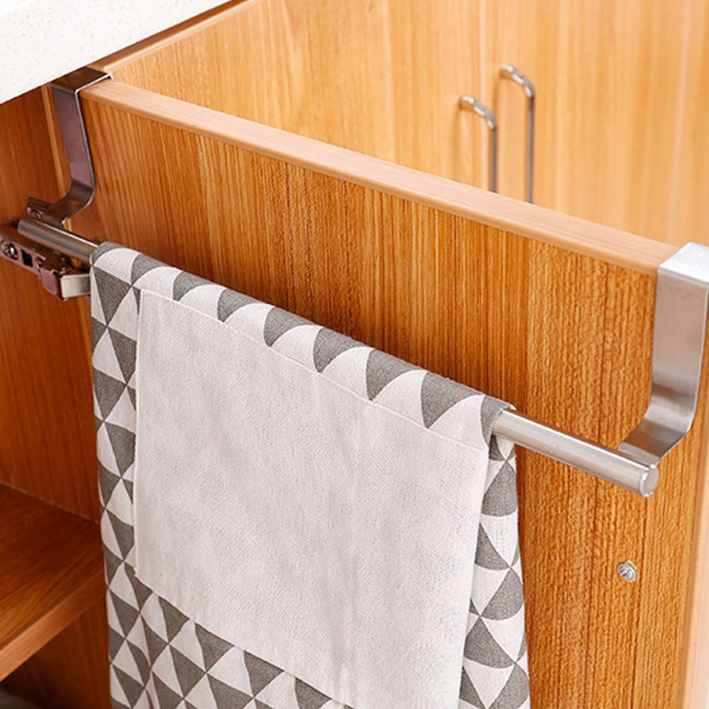 Stainless Steel Towel Rack Bathroom Towel Holder Stand Kitchen Cabinet ...