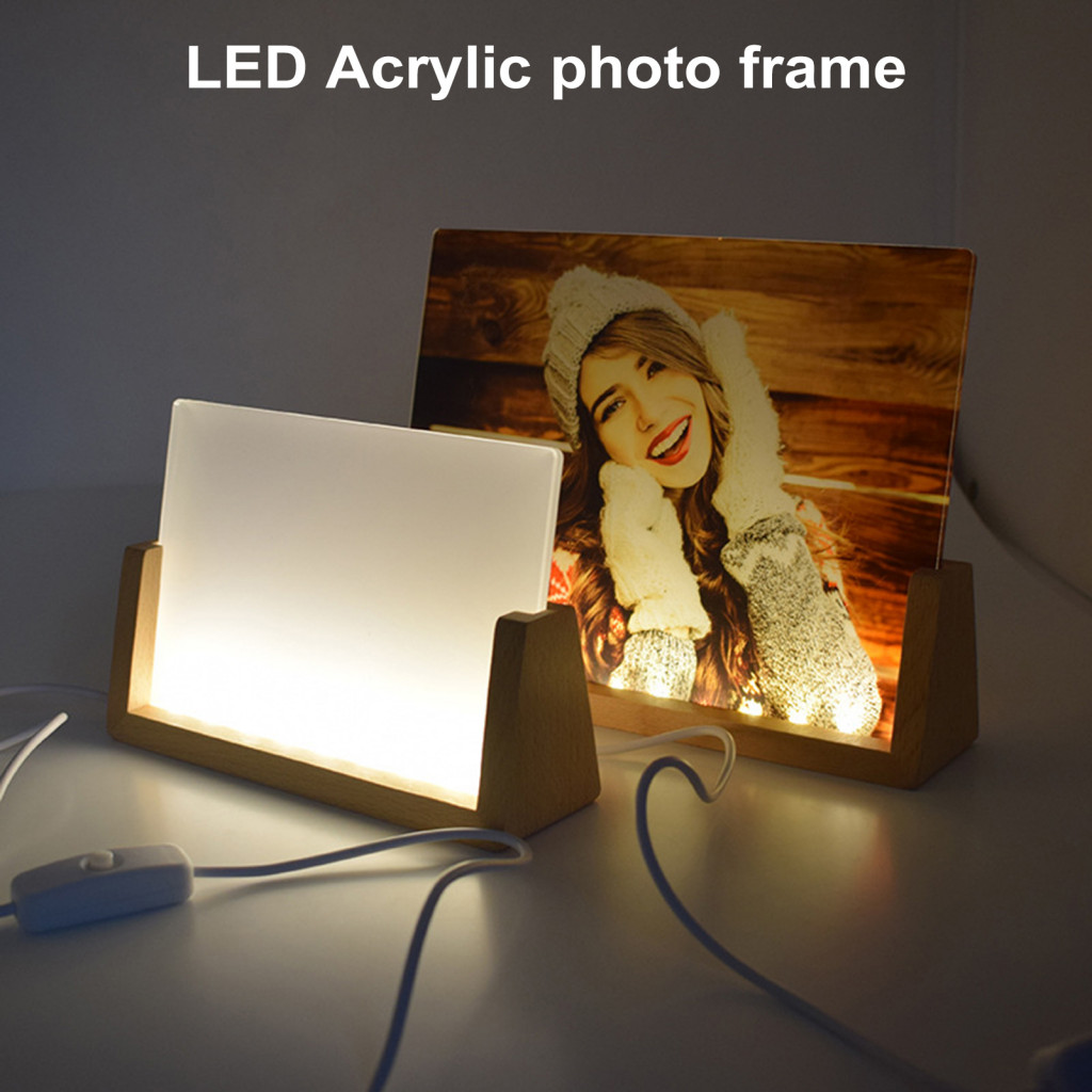 Sublimation Coated Led Frame Light-up Acrylic Photo Frame Led Lighted ...