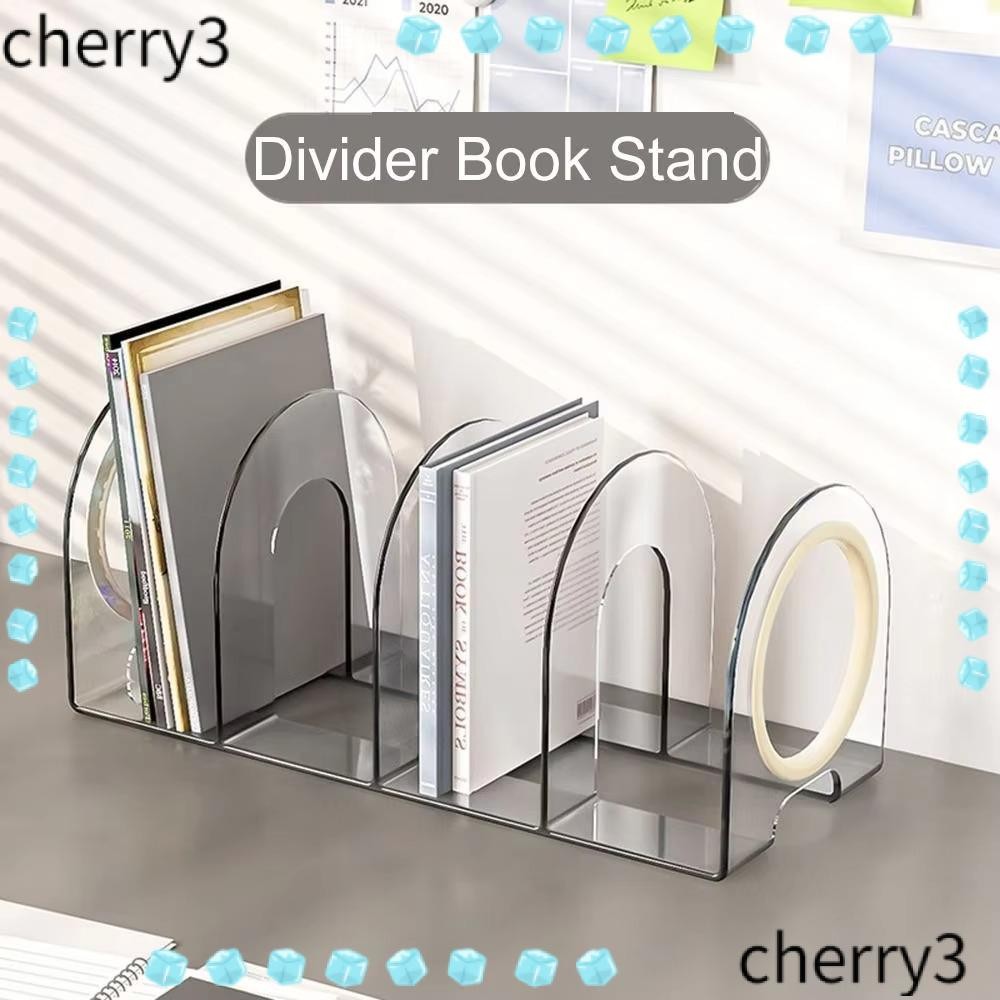 CHERRY3 Handle Bookends, Transparent Bookshelf Book Holder, Minimalism ...