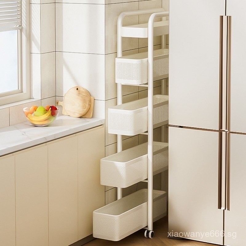 Stainless Steel Kitchen Gap Storage Rack Refrigerator Side Pull-out ...