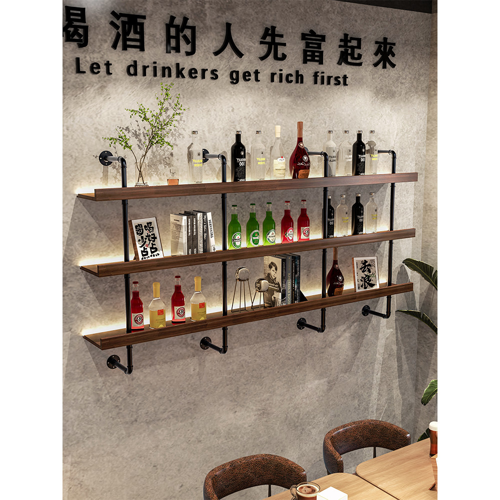 [in stock] Industrial Style Bar BBQ Restaurant Bar Counter Wall-Mounted ...