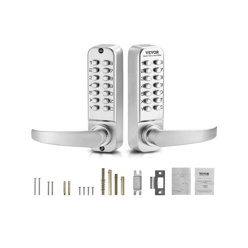 VEVOR Mechanical Keyless Entry Door Lock 14 Key Mechanical Door Lock ...